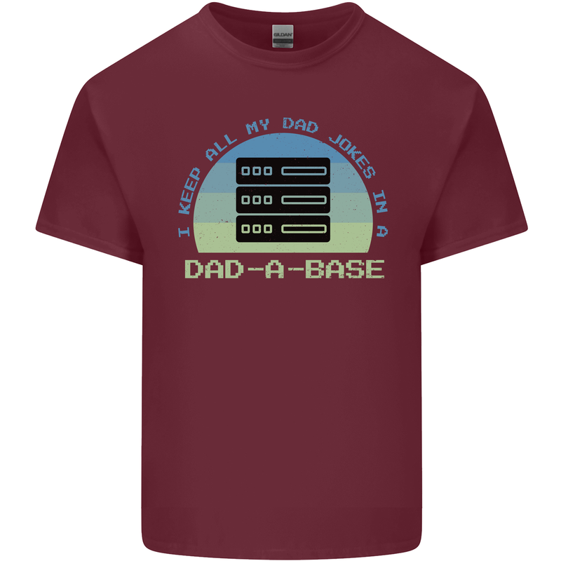 Dad a Base Funny Fathers Day Jokes Mens Cotton T-Shirt Tee Top Maroon