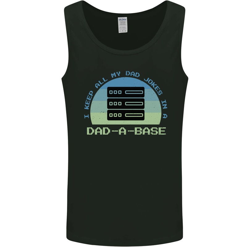 Dad a Base Funny Fathers Day Jokes Mens Vest Tank Top Black