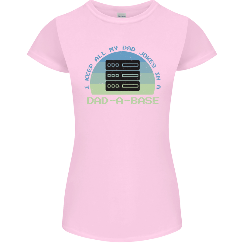 Dad a Base Funny Fathers Day Jokes Womens Petite Cut T-Shirt Light Pink