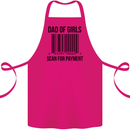 Dad of Girls Scan For Payment Father's Day Cotton Apron 100% Organic Pink