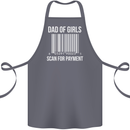 Dad of Girls Scan For Payment Father's Day Cotton Apron 100% Organic Steel