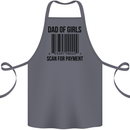 Dad of Girls Scan For Payment Father's Day Cotton Apron 100% Organic Steel