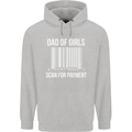 Dad of Girls Scan For Payment Father's Day Mens 80% Cotton Hoodie White