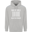 Dad of Girls Scan For Payment Father's Day Mens 80% Cotton Hoodie White