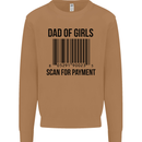 Dad of Girls Scan For Payment Father's Day Mens Sweatshirt Jumper Caramel Latte