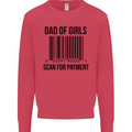 Dad of Girls Scan For Payment Father's Day Mens Sweatshirt Jumper Heliconia