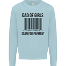 Dad of Girls Scan For Payment Father's Day Mens Sweatshirt Jumper Light Blue