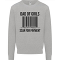 Dad of Girls Scan For Payment Father's Day Mens Sweatshirt Jumper Sports Grey