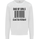 Dad of Girls Scan For Payment Father's Day Mens Sweatshirt Jumper White