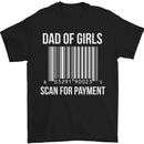 Dad of Girls Scan For Payment Father's Day Mens T-Shirt Cotton Gildan Black
