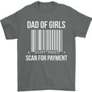 Dad of Girls Scan For Payment Father's Day Mens T-Shirt Cotton Gildan Charcoal