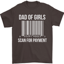 Dad of Girls Scan For Payment Father's Day Mens T-Shirt Cotton Gildan Dark Chocolate