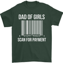 Dad of Girls Scan For Payment Father's Day Mens T-Shirt Cotton Gildan Forest Green
