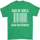 Dad of Girls Scan For Payment Father's Day Mens T-Shirt Cotton Gildan Irish Green