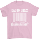 Dad of Girls Scan For Payment Father's Day Mens T-Shirt Cotton Gildan Light Pink
