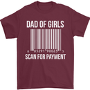 Dad of Girls Scan For Payment Father's Day Mens T-Shirt Cotton Gildan Maroon