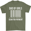Dad of Girls Scan For Payment Father's Day Mens T-Shirt Cotton Gildan Military Green