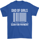 Dad of Girls Scan For Payment Father's Day Mens T-Shirt Cotton Gildan Royal Blue