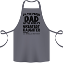 Dad of the Greatest Daughter Fathers Day Cotton Apron 100% Organic Steel