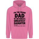 Dad of the Greatest Daughter Fathers Day Mens 80% Cotton Hoodie Azelea
