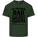 Dad of the Greatest Daughter Fathers Day Mens Cotton T-Shirt Tee Top Forest Green