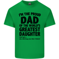 Dad of the Greatest Daughter Fathers Day Mens Cotton T-Shirt Tee Top Irish Green