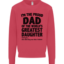 Dad of the Greatest Daughter Fathers Day Mens Sweatshirt Jumper Heliconia