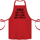 Dad the Man the Myth the Legend Cotton Apron 100% Organic Red