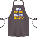 Dad the Man the Myth the Legend Fathers Day Cotton Apron 100% Organic Dark Grey
