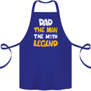 Dad the Man the Myth the Legend Fathers Day Cotton Apron 100% Organic Royal Blue