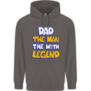 Dad the Man the Myth the Legend Fathers Day Mens 80% Cotton Hoodie Charcoal