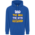 Dad the Man the Myth the Legend Fathers Day Mens 80% Cotton Hoodie Royal Blue