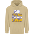Dad the Man the Myth the Legend Fathers Day Mens 80% Cotton Hoodie Sand