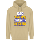 Dad the Man the Myth the Legend Fathers Day Mens 80% Cotton Hoodie Sand
