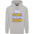 Dad the Man the Myth the Legend Fathers Day Mens 80% Cotton Hoodie Sports Grey