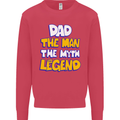 Dad the Man the Myth the Legend Fathers Day Mens Sweatshirt Jumper Heliconia
