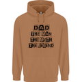 Dad the Man the Myth the Legend Mens 80% Cotton Hoodie Caramel Latte