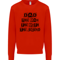Dad the Man the Myth the Legend Mens Sweatshirt Jumper Bright Red