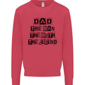 Dad the Man the Myth the Legend Mens Sweatshirt Jumper Heliconia
