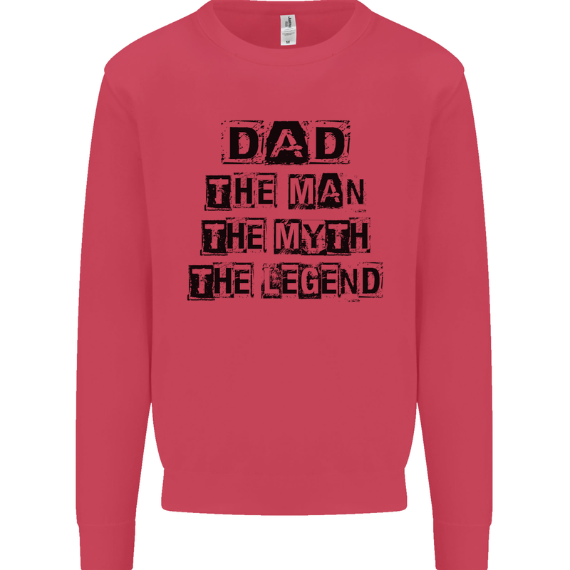 Dad the Man the Myth the Legend Mens Sweatshirt Jumper Heliconia