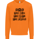 Dad the Man the Myth the Legend Mens Sweatshirt Jumper Orange