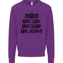 Dad the Man the Myth the Legend Mens Sweatshirt Jumper Purple