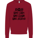 Dad the Man the Myth the Legend Mens Sweatshirt Jumper Red