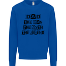 Dad the Man the Myth the Legend Mens Sweatshirt Jumper Royal Blue