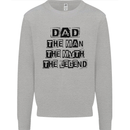 Dad the Man the Myth the Legend Mens Sweatshirt Jumper Sports Grey