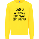Dad the Man the Myth the Legend Mens Sweatshirt Jumper Yellow