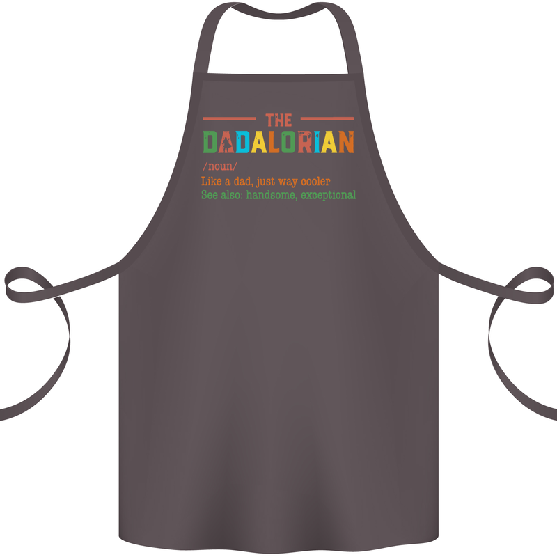 Dadalorian Funny Fathers Day Dad Daddy Cotton Apron 100% Organic Dark Grey