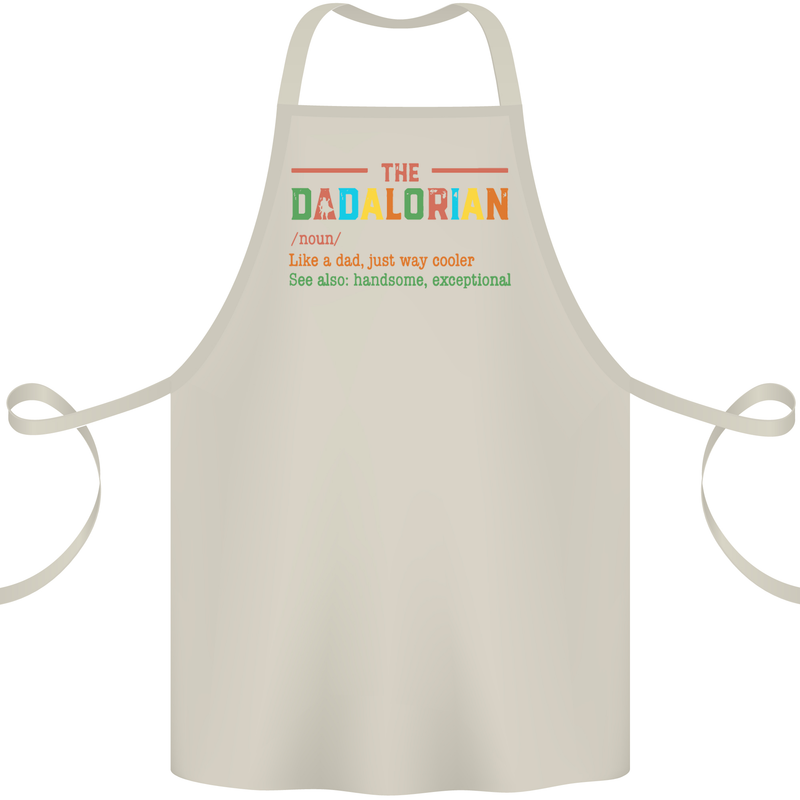 Dadalorian Funny Fathers Day Dad Daddy Cotton Apron 100% Organic Natural
