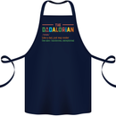 Dadalorian Funny Fathers Day Dad Daddy Cotton Apron 100% Organic Navy Blue