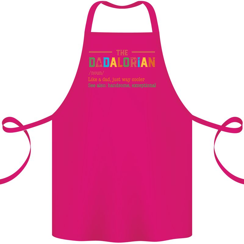 Dadalorian Funny Fathers Day Dad Daddy Cotton Apron 100% Organic Pink